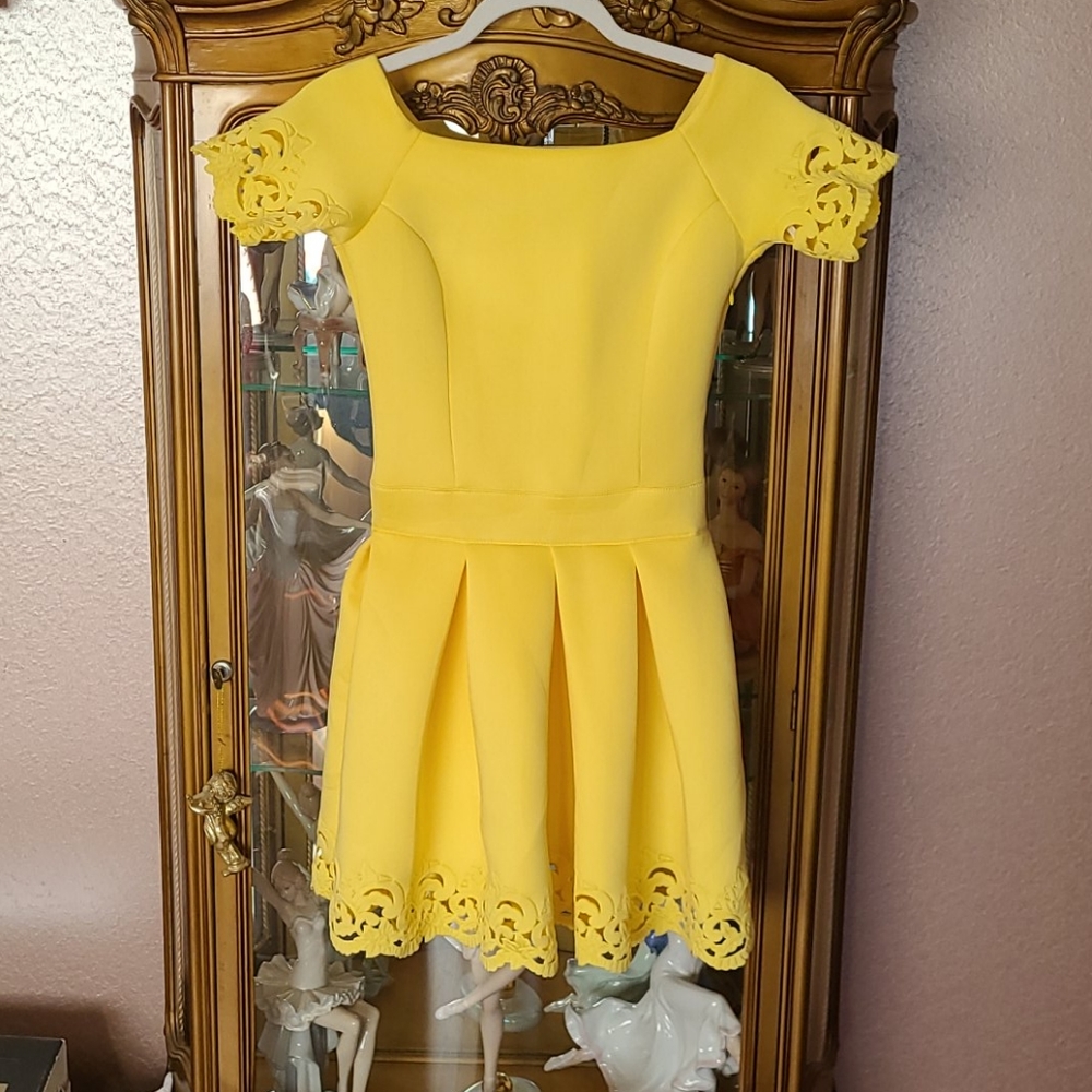 Yellow  mini dress,size S